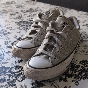 Converse Heather Gray Canvas Sneakers